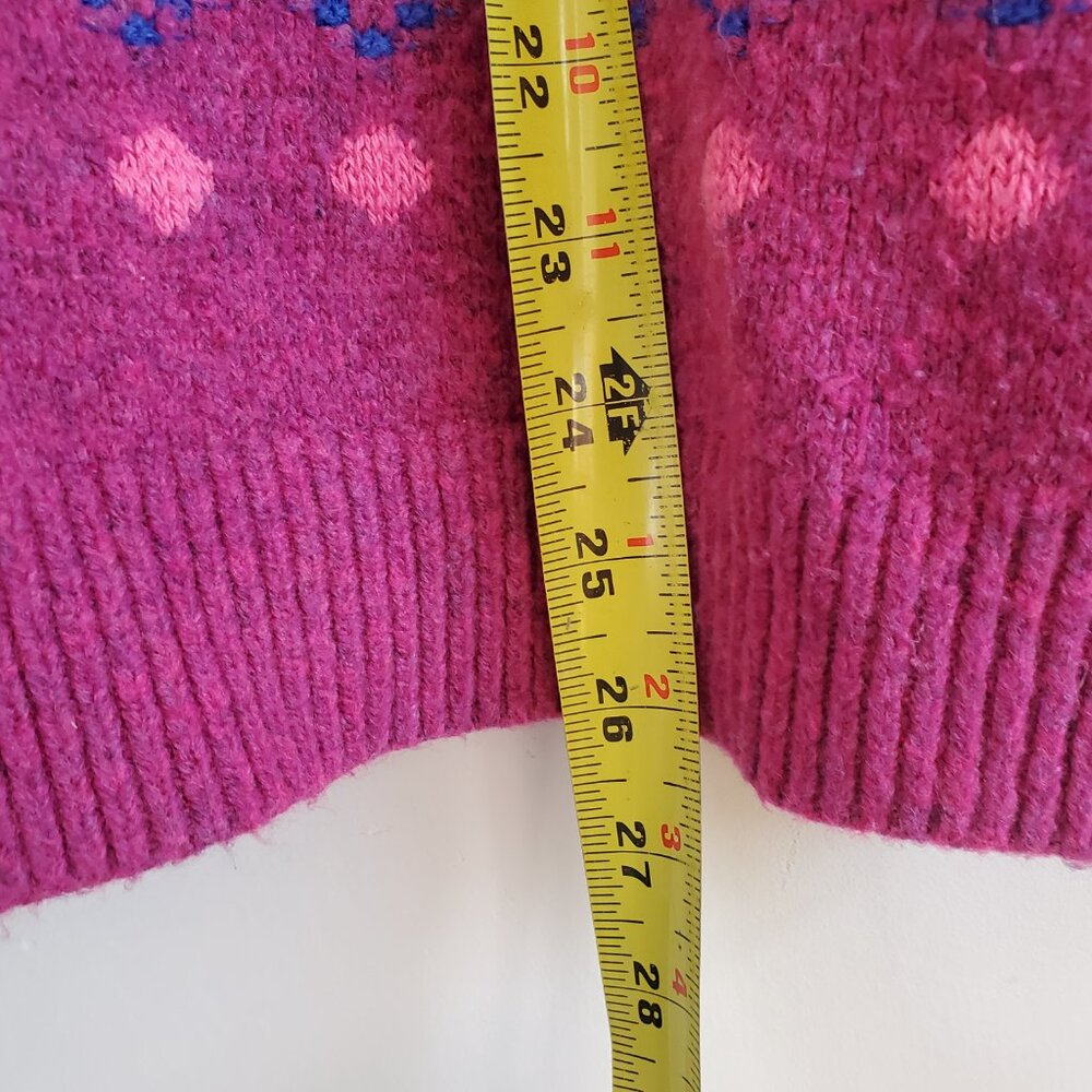 Women's St. John's Bay Crewneck Sweater Pink Festival FairIsle Print XXL - Picture 6 of 6